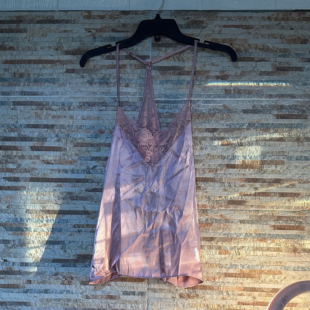 Chic Mauve Lace Chemise